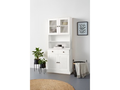 BALCÃO  COM ORATÓRIA BRANCO LAVADO/ COLEÇÃO MILLE